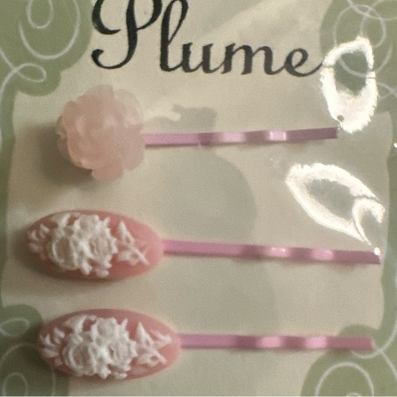Spring Pink Floral Cameo Hair Pins Girls Clips Statement Accessories Barrett’s - Picture 6 of 8